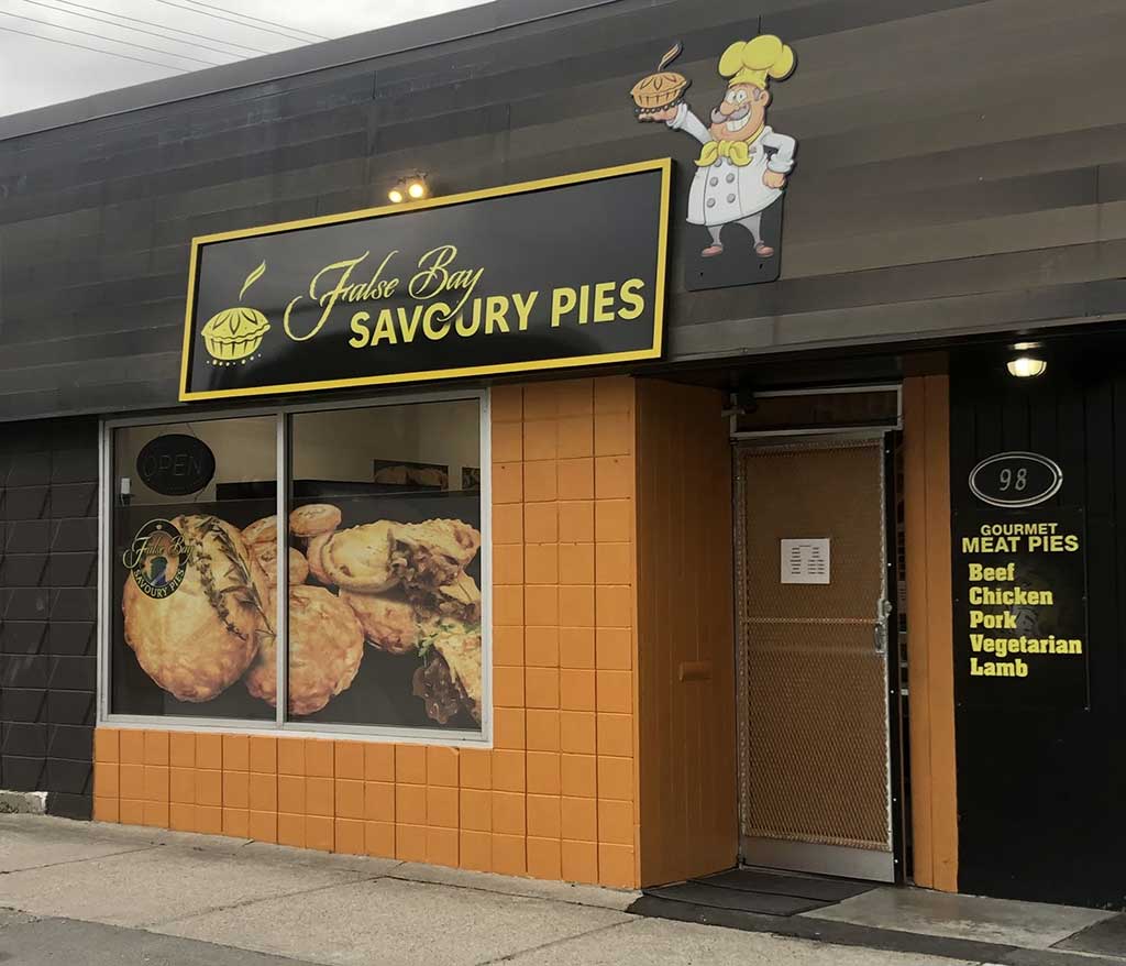 False Bay Pies Entrance to store